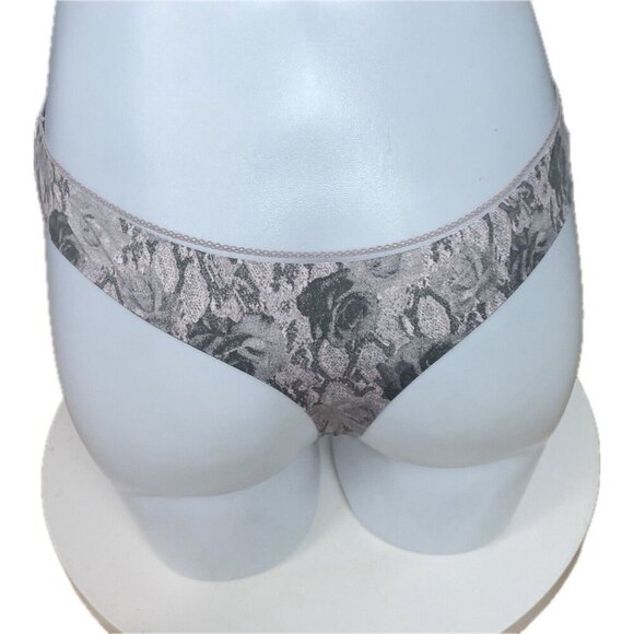 Jessica Simpson L Gray Floral-Pink-Black Polka Dot No Line Thong Panties-3-Pk - Picture 5 of 7
